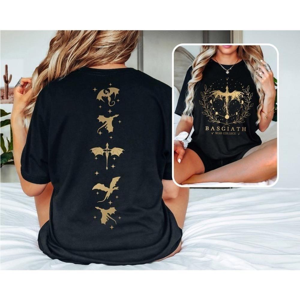 Fourth Wing Double-Sided Shirt Basgiath War College Shirt 2 Sided